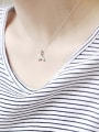 thumb S925 Sterling Silver Dolphin fish tail Pendant Necklace 2