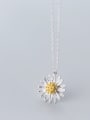 thumb 925 Sterling Silver Simple flower pendant Necklace 0