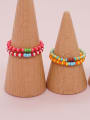 thumb Bohemian ethnic style all-match niche color matching rice bead ring 2