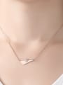 thumb 925 Sterling Silver Cubic Zirconia simple Triangle Pendant Necklace 1