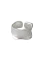thumb 925 Sterling Silver Irregular Minimalist Free Size Band Ring 3
