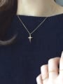 thumb 925 Sterling Silver Simple glossy cross pendant  Necklace 1