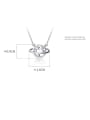 thumb 925 Sterling Silver Stars DIAMOND Round Pendant Necklace 4