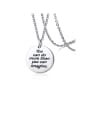 thumb Stainless Steel With Minimalist round card Necklaces 1
