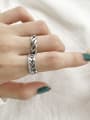 thumb 925 Sterling Silver  Vintage Twist Chain Free Size Band Ring 1