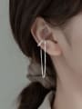 thumb 925 Sterling Silver Geometric Minimalist Single Earring 1