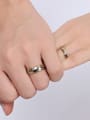 thumb Tungsten Geometric Minimalist Couple Ring 1