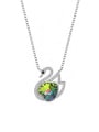 thumb 925 Sterling Silver Austrian Crystal Swan Classic Necklace 4