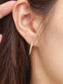 thumb Titanium Steel Cubic Zirconia Geometric Minimalist Huggie Earring 1