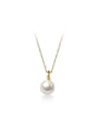 thumb 925 Sterling Silver Imitation Pearl Round Minimalist Necklace 4
