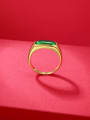 thumb Alloy Emerald Green Geoetmric Vintage Band Ring 3