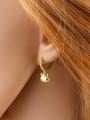 thumb Brass Cubic Zirconia Water Drop Hip Hop Huggie Earring 1