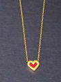 thumb Titanium Enamel Heart Minimalist Necklace 3