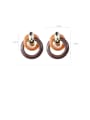 thumb Alloy With Imitation Gold Plated Fashion Round Stud Earrings 2