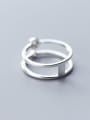thumb 925 Sterling Silver Double layer  Round Minimalist Band Ring 1