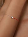 thumb 925 Sterling Silver Heart Minimalist Asymmetrical  Chain Link Bracelet 1