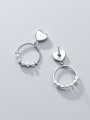 thumb 925 Sterling Silver Imitation Pearl  Heart Round Trend Drop Earring 2