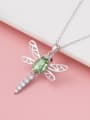 thumb 925 Sterling Silver Cubic Zirconia Dragonfly Minimalist Necklace 2