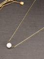 thumb Titanium Steel Imitation Pearl Round Minimalist Necklace 2