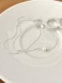 thumb 925 Sterling Silver Imitation Pearl Ball Minimalist Necklace 3