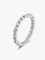 thumb 925 Sterling Silver Round Minimalist Bead Ring 1