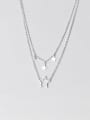 thumb 925 Sterling Silver Star Minimalist Multi Strand Necklace 4