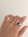 thumb 925 Sterling Silver Hollow Heart Vintage Band Ring 3