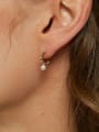 thumb Brass Bead Geometric Minimalist Stud Earring 1