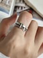 thumb 925 Sterling Silver T  Letter Vintage  Free Size Ring 0