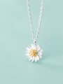 thumb 925 Sterling Silver Simple Cute Little Daisy Pendant  Necklace 0