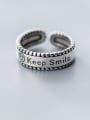 thumb 925 Sterling Silver Vintage Letter  Free Size Ring 3