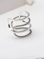 thumb 925 Sterling Silver Vintage Simple Thin line Multilayer Stackable Ring 2