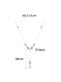 thumb 925 Sterling Silver Cubic Zirconia Tassel Dainty Necklace 2