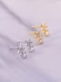 thumb 925 Sterling Silver Cubic Zirconia Star Dainty Cluster Earring 0