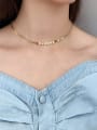 thumb 925 Sterling Silver Vintage Chocker Wafer   Necklace 1