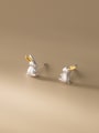 thumb 925 Sterling Silver Rabbit Cute Stud Earring 0