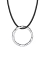 thumb Stainless steel Artificial Leather Vintage Geometric  Pendant 0