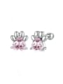 thumb 925 Sterling Silver Cubic Zirconia Dog Paw Cute Stud Earring 0