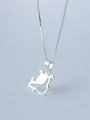 thumb 925 Sterling Silver Smotth Dog Minimalist Necklace 0