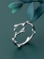 thumb 925 Sterling Silver  Minimalist Simple Tree branch Free Size Ring 2