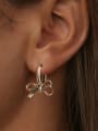 thumb 925 Sterling Silver Bowknot Trend Huggie Earring 1