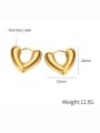 thumb Titanium Steel Heart Minimalist Stud Earring 3