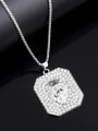 thumb Stainless steel  Chain Alloy Pendant  Rhinestone Horse Hip Hop Necklace 0