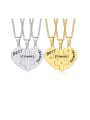 thumb Stainless Steel With Plating gold Simple  Love Pendant Necklaces 0
