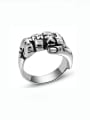 thumb Titanium Steel Skull Hip Hop Band Ring 0