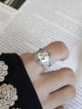 thumb 925 Sterling Silver Round Artisan Retro Queen Signet Ring 0