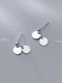 thumb 925 Sterling Silver Round Minimalist Drop Earring 1