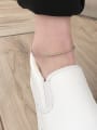 thumb 925 Sterling Silver Round Bead  Minimalist  Anklet 2