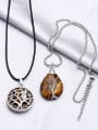 thumb Brass Natural Stone Water Drop Vintage Necklace 2