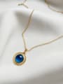 thumb 925 Sterling Silver Blue Crystal Necklace 0